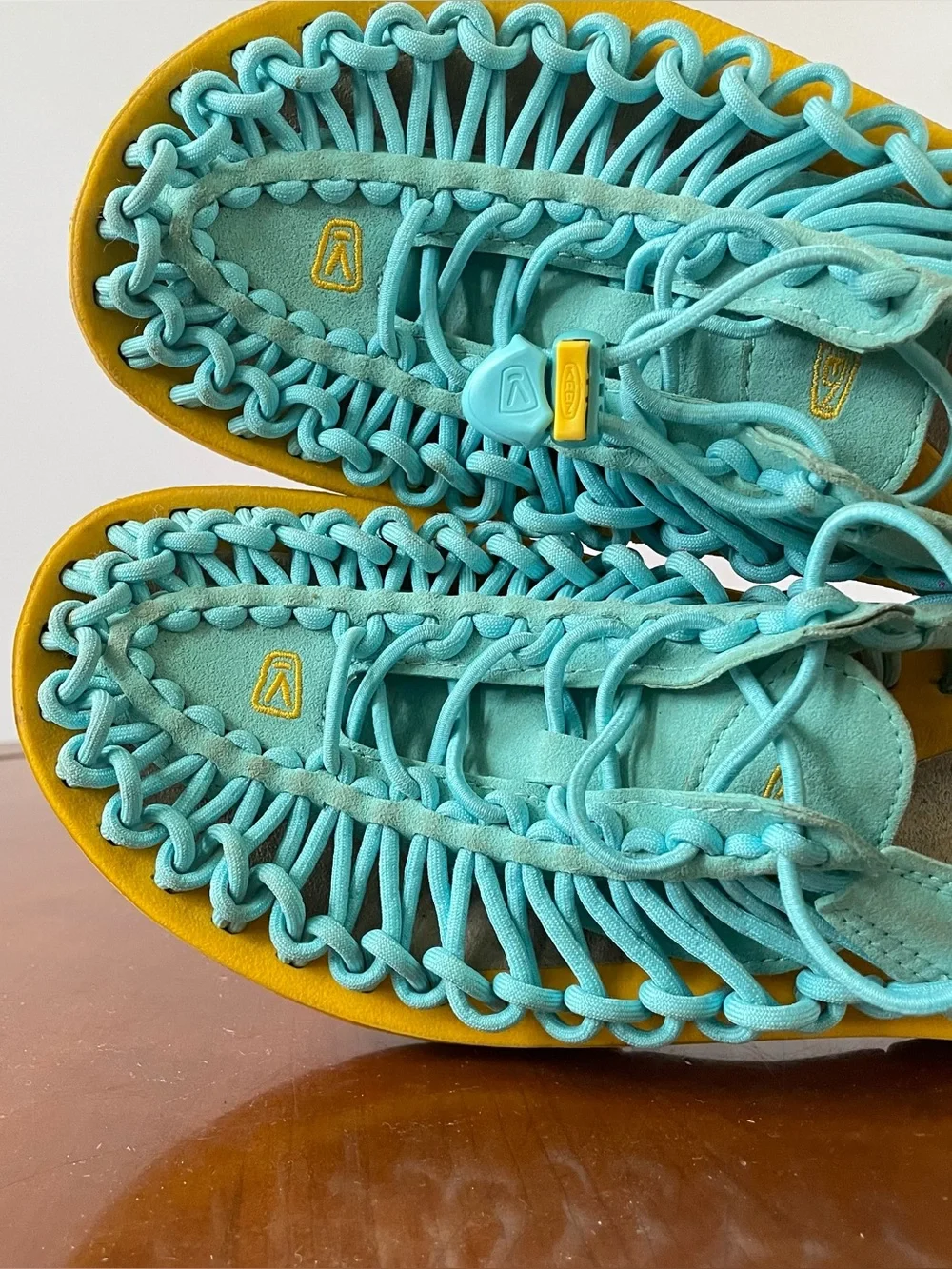 KEEN UNEEK Turquoise Woven Cord Sandals | US 7 - Picture 5 of 8